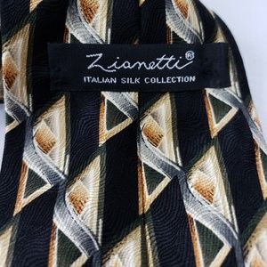 Black Gold Zianetti Italian Silk Mens Tie